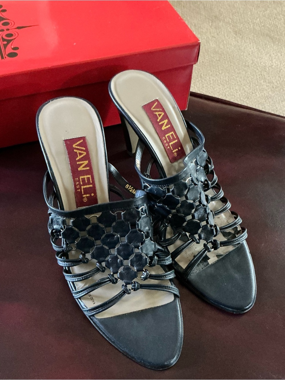 VANELi Navy Heeled Sandals